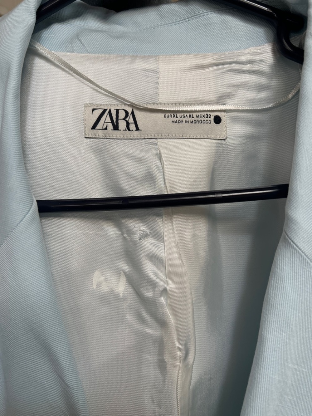 Zara Pastel Blue Single-Breasted Blazer - Picture 2 of 11